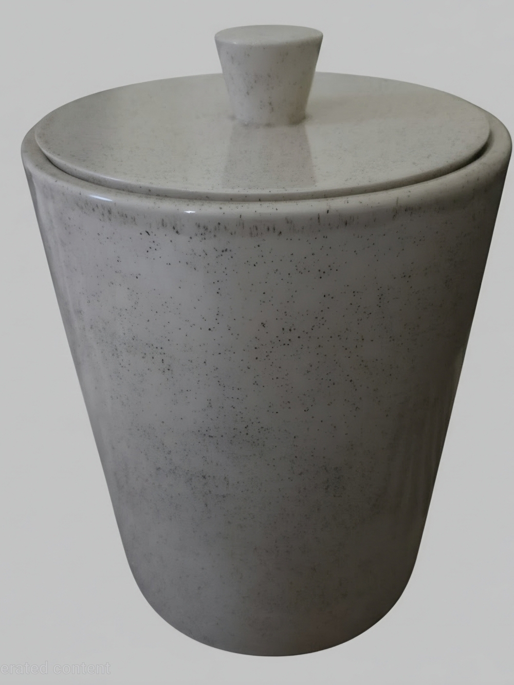 Vintage 14 inch AR Cole canister cookie jar
 Pottery Crock Speckled Lidded Jar